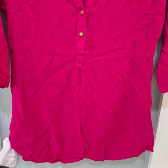 Soch Hot Pink Blouse – Women’s Small 3/4 Sleeve Popover Top - Picture 6 of 8